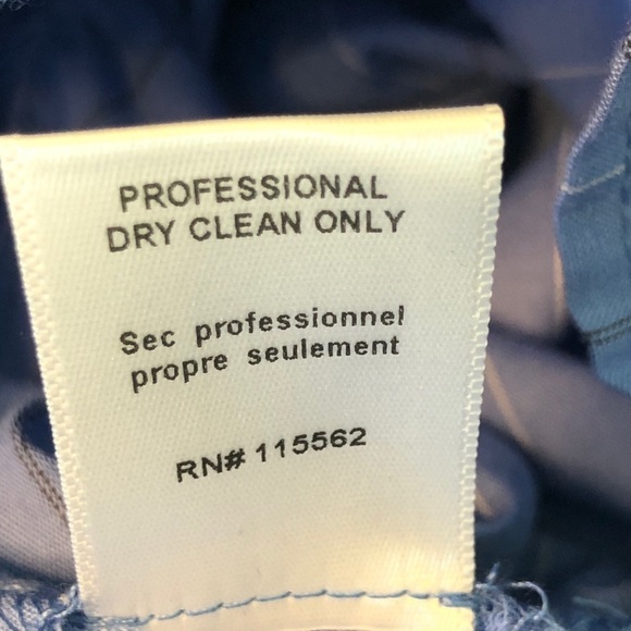 NWT LIKELY FRONT TIE TOP M Blue long sleeve striped top cropped cotton shirt - Picture 12 of 12